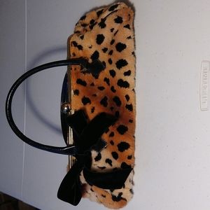 Glenda Goes Cheetah Faux Fur Handbag